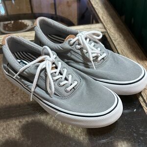 Sperry Top Sider Gray Canvas Sneakers